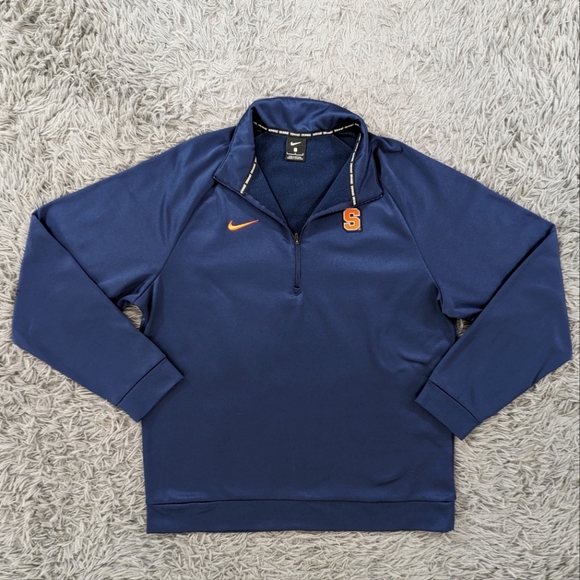 Nike Other - University Of Syracuse Sweatshirt Men's Large Blue Orange Nike Fleece Pullover